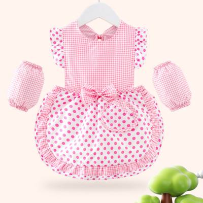 Baby girl princess dress overalls dining bib cotton waterproof and anti-dirty baby summer thin girl children's apron