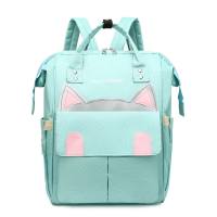 Multifunctional large capacity portable milk bottle insulation mother and baby bag simple and fashionable backpack wholesale hand-held mommy bag  Green