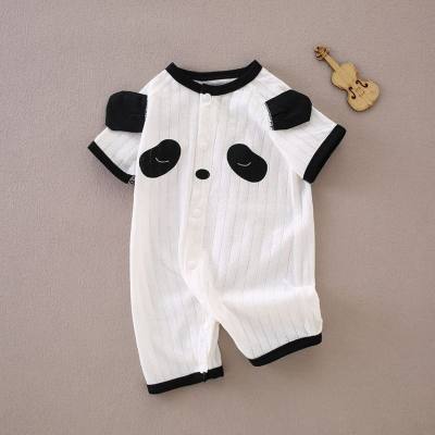 Baby jumpsuit summer boneless romper crawling clothes super cute short-sleeved clothes boys full month clothes girls pajamas