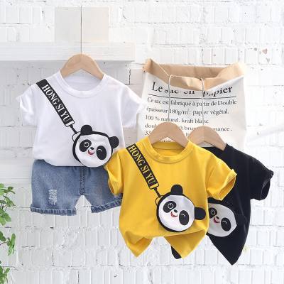 Foreign trade children's short-sleeved suit summer new Korean style boys and girls T-shorts two-piece set foreign trade street stall wholesale network