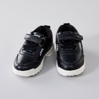 zapatos para niños con letras en zapatillas blancas  Negro