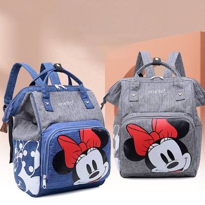 Equipaje bolso de mamá de dibujos animados mochila para madre y bebé mochila multifuncional de gran capacidad de Mickey