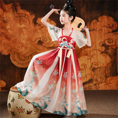 Meninas vestido de verão vestido menina estilo ocidental vestido de princesa roupas infantis vestido de verão hanfu