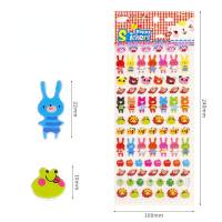 Children's cartoon bubble stickers 3D animal diary notebook stickers  Multicolor
