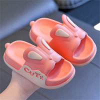 3D Cartoon Rabbit Ears Sandals for Big Children  Pink