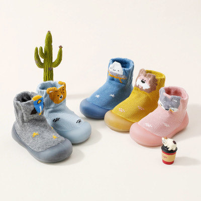 Toddler Cartoon Animal Decor High-top Slip-on Shoes