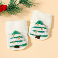 Calcetines tobilleros estilo navideño para niños  Blanco