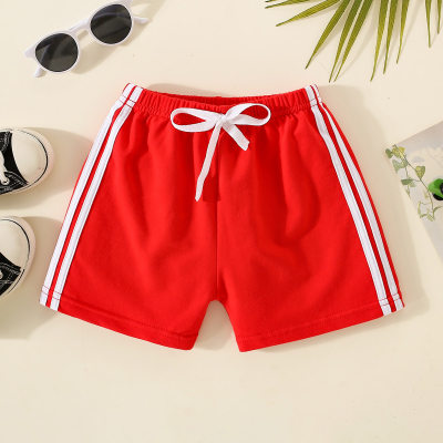 Toddler Boy Solid Color Stripe Pattern Shorts