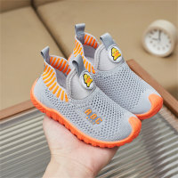 Children's breathable sweat-absorbent single mesh hollow casual sports shoes  Gray