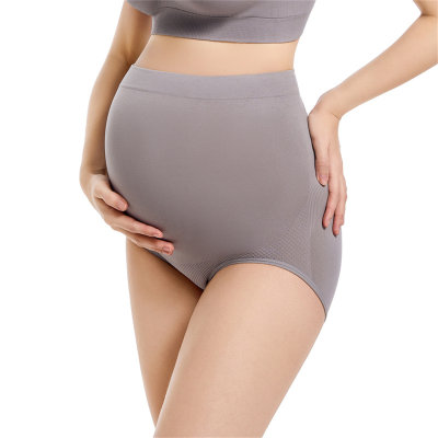 Roupa íntima para maternidade, cintura alta, confortável, início e final da gravidez, suporte para barriga, sem costura, respirável, alta elasticidade, triângulo, para mulheres
