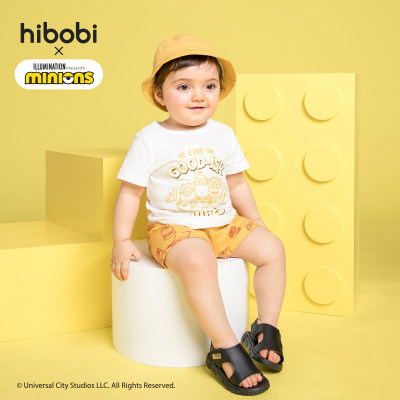 Minions × hibobi Boy Baby Printed Yellow Shorts Suit