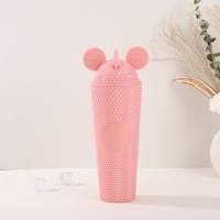 Double-layer Mickey Durian Straw Cup  Pink