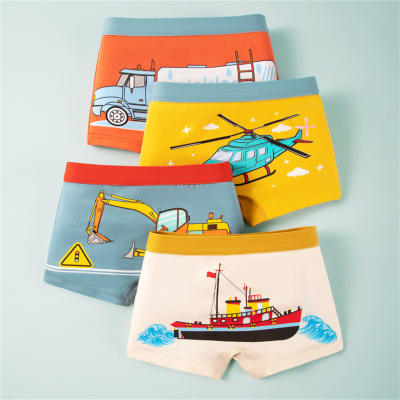 Summer children's boys' boxer briefs type a pure cotton full cotton medium and large children's baby shorts