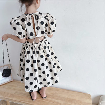 Girls skirt polka-dot strappy waistless dress princess skirt 24 summer clothes new foreign trade children's clothing dropshipping 3-8 years old