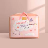Kindergarten Quilt Storage Bag Zipper Model Thickened Oxford Cloth Clothes Children'S Handbag  Pink