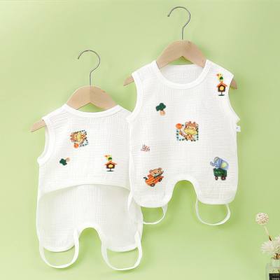 Baby bellyband summer thin gauze newborn half back clothes with legs infant supplies spring and autumn baby belly protection