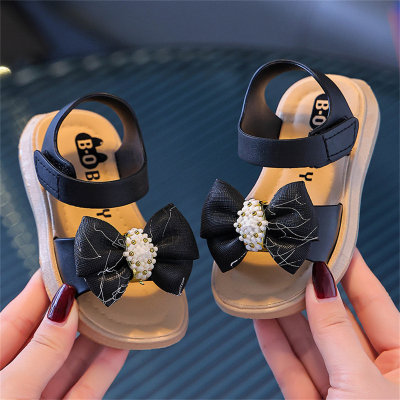 Nuevos zapatos de princesa de suela blanda para niñas, sandalias infantiles antideslizantes