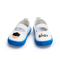 Toddler Cartoon Figure and Letter Pattern Canvas Shoes  Blue