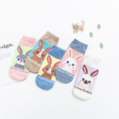 Set 5 pezzi di calzini per bambini serie coniglio
