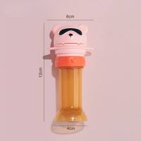 Fighting Bear Bottle Cap Conversion Head Portable Children's Straw Cap Anti-choking Water Drinking Artifact Baby Mineral Water Conversion Mouth  Pink