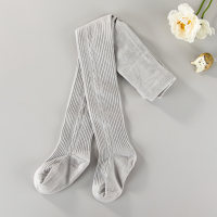 Children's solid color cable-knit tights  Gray