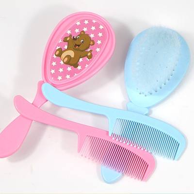 Sistema de dos piezas del cepillo de pelo suave del bebé del cepillo del champú de los niños determinados del peine del bebé