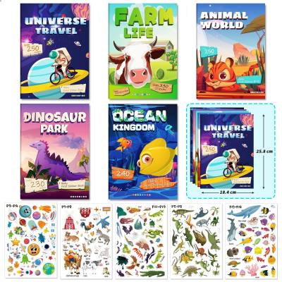 Libro di adesivi per bambini per conoscere gli oggetti e libri silenziosi per sviluppare concentrazione e potenzialità
