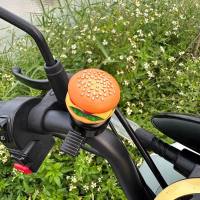 Cloche de vélo de dessin animé de hamburger  Multicolore