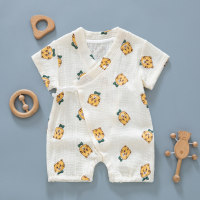 Infant and toddler one-piece romper for boys and girls newborn baby going out crawling clothes pajamas thin summer  Multicolor