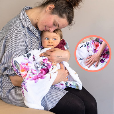 Cobertor de bebê personalizado de lã macia Fotografia de fundo