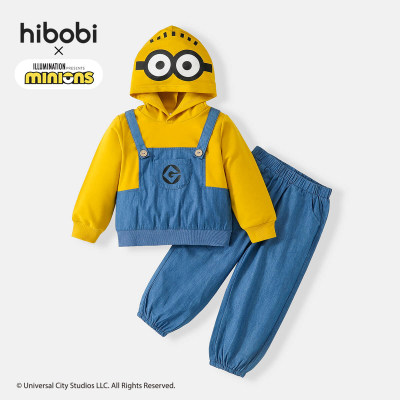 Minions✖ hibobi Boy Toddler Print 2 in 1 Denim Sweater set