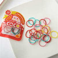 Children's 30-piece high-elastic candy-colored hair ties  Orange