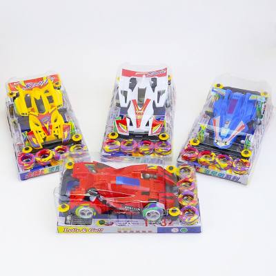 Mini 4WD electric children's toy car assembly with replaceable tires car model