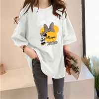 Camiseta com estampa do Mickey para meninas adolescentes  Branco