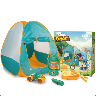 Tenda de acampamento ao ar livre piquenique pai-filho dobrável interativo talheres de acampamento brinquedos de barraca para crianças