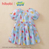 hibobi x SpongeBob Toddler Girls Cute Sweet Printing Bow Knot Decor Dress - Hibobi