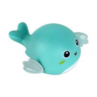 Cross-border baby bath toys children's bath wind-up spring baby bathroom swimming dolphin turtle whale  Blue