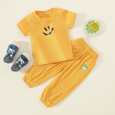 Toddler Boy Solid Color Pajama Top & Shorts