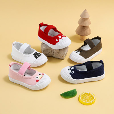Toddler Cartoon Animal Pattern Slip-on Canvas Shoes