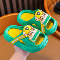 Children's dog pattern slippers  Green