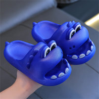 Children's non-slip soft sole dinosaur closed toe anti-collision sandals  Blue