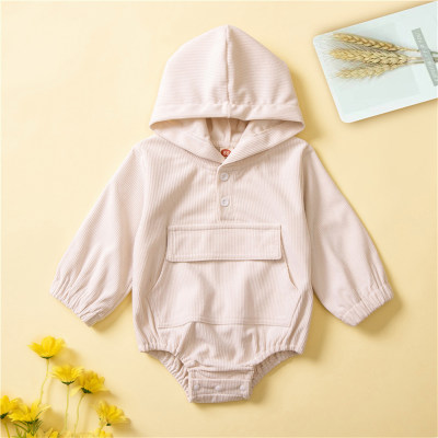 Baby Hooded Long Sleeve Triangle Romper