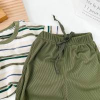 Ragazzi vestiti estivi pantaloni estivi a maniche corte per bambini pantaloni estivi anti-zanzara ragazzi vestiti sottili per bambini  verde