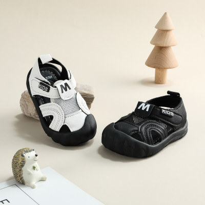Toddler Boy Solid Color Letter Pattern Velcro Sandals