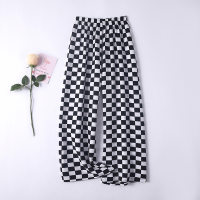 Girls' fresh straight wide-leg pants breathable anti-mosquito pants loose large size home pajamas  Black