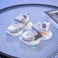 LED light mesh breathable luminous sneakers  Gray