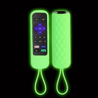 SHEIN pour télécommande TCL ROKU housse de protection 3600R/3900 coque cutanée douce anti-chute lumineuse  vert