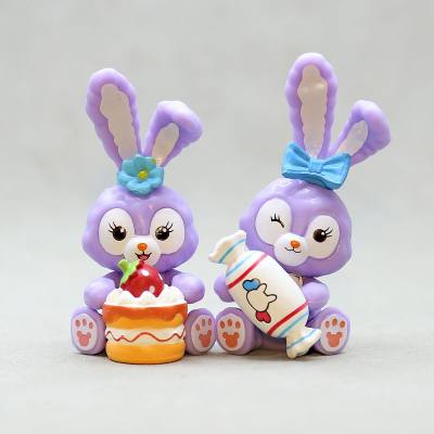 Cute purple rabbit StellaLou doll ornament