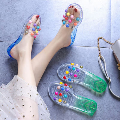 Gradient color crystal slippers for middle and large children