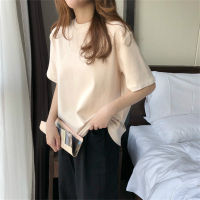 Teen girl solid color t-shirt  Apricot